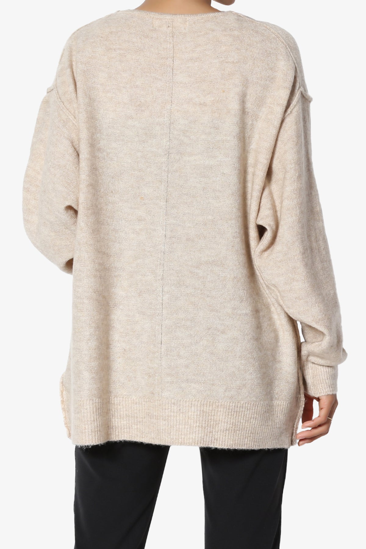 Taryn Loose Melange Knit Cardigan PLUS