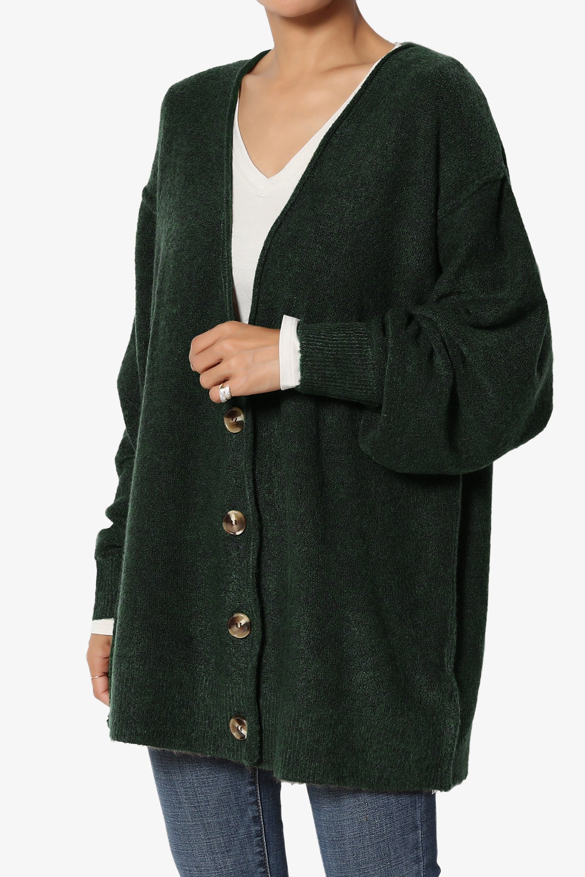 Taryn Loose Melange Knit Cardigan