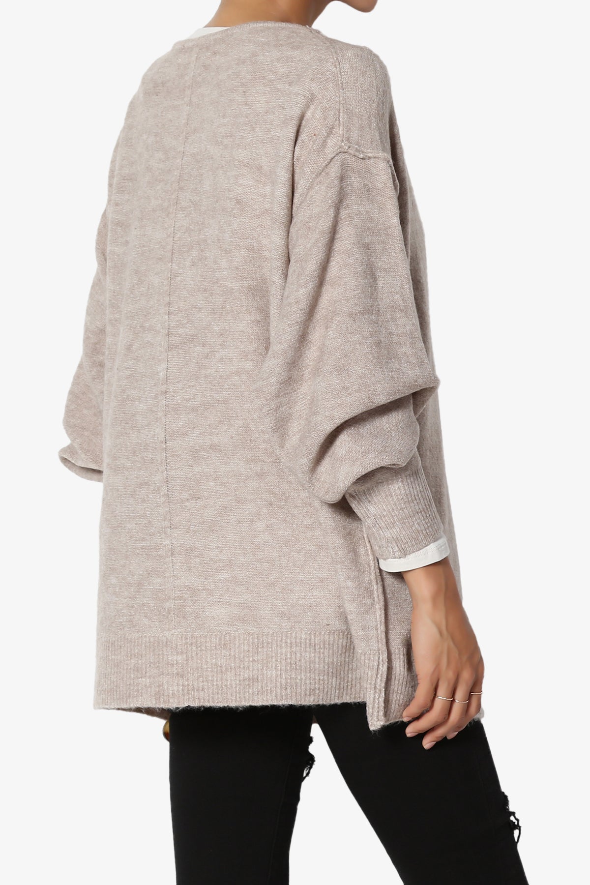 Taryn Loose Melange Knit Cardigan