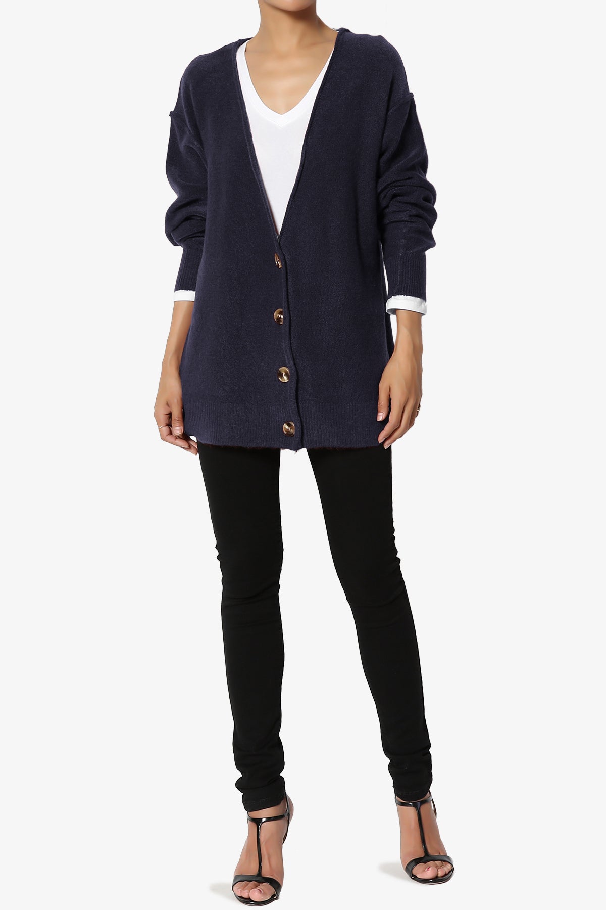 Taryn Loose Melange Knit Cardigan