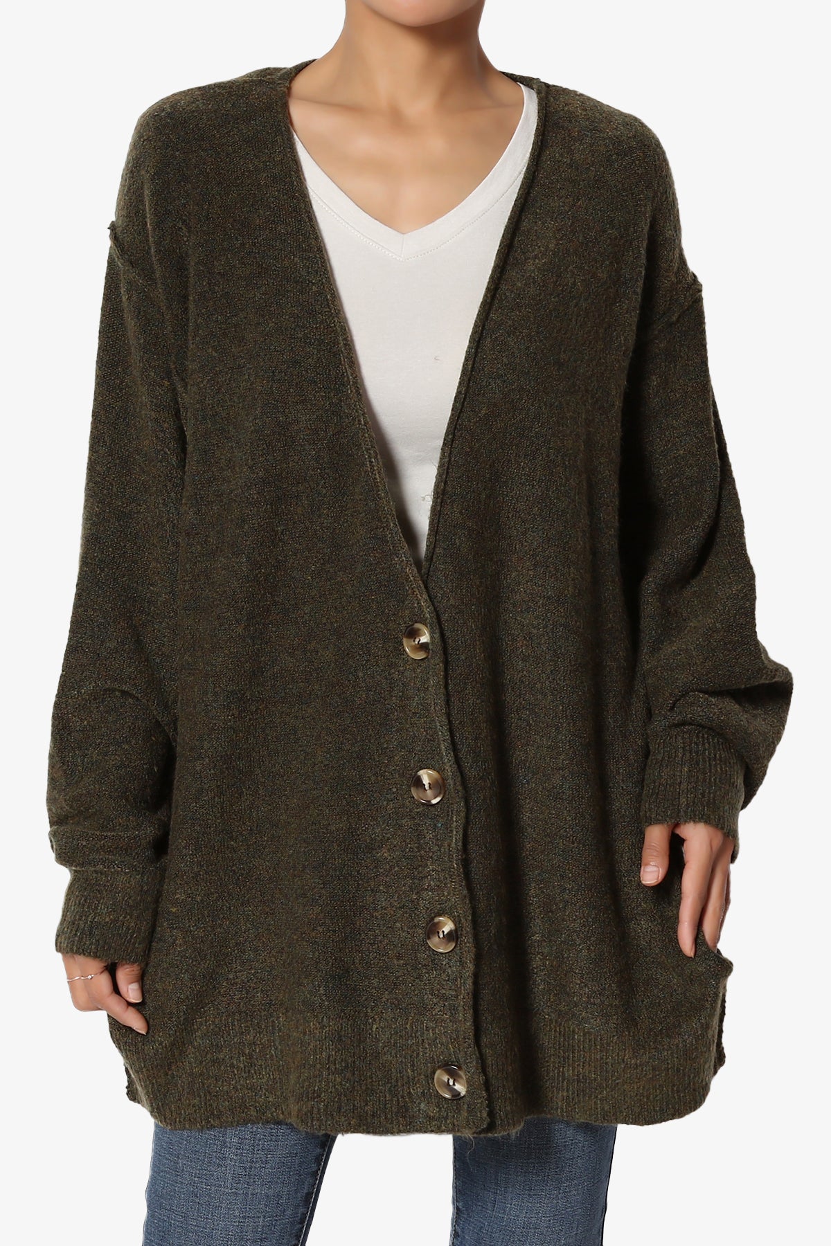 Taryn Loose Melange Knit Cardigan