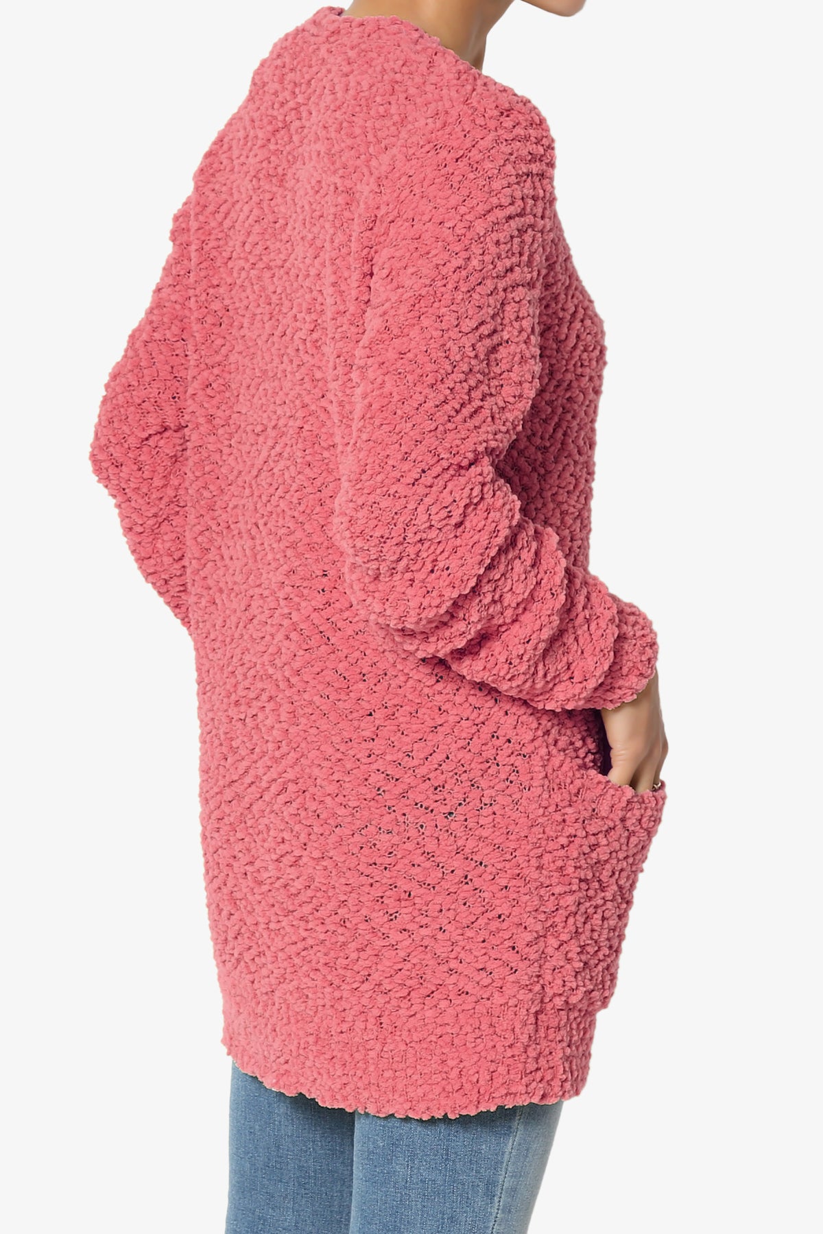 Barry Button Teddy Knit Sweater Cardigan DESERT ROSE_4