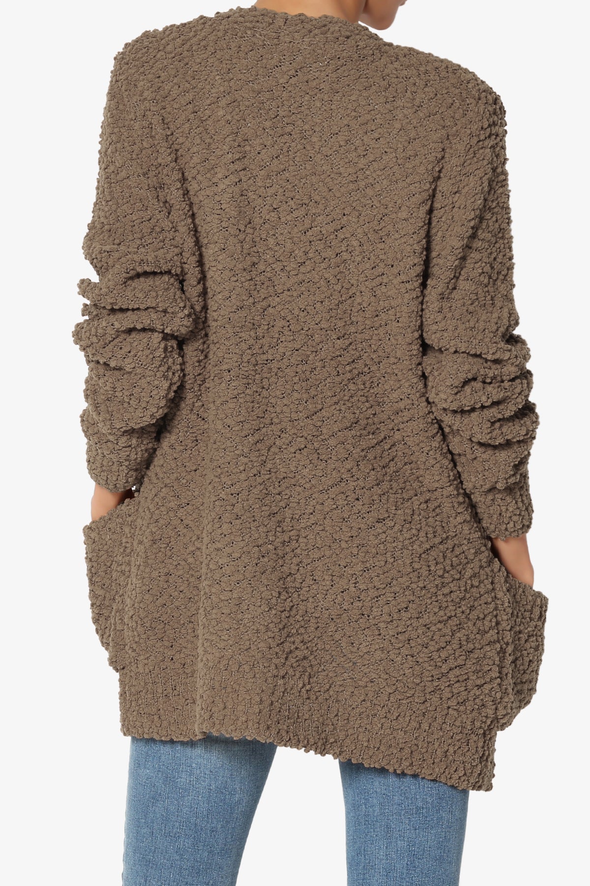 Barry Button Teddy Knit Sweater Cardigan MOCHA_2