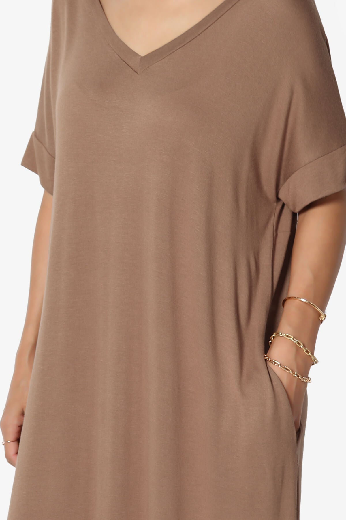 Lunar Pocket T-Shirt Maxi Dress COCOA_5