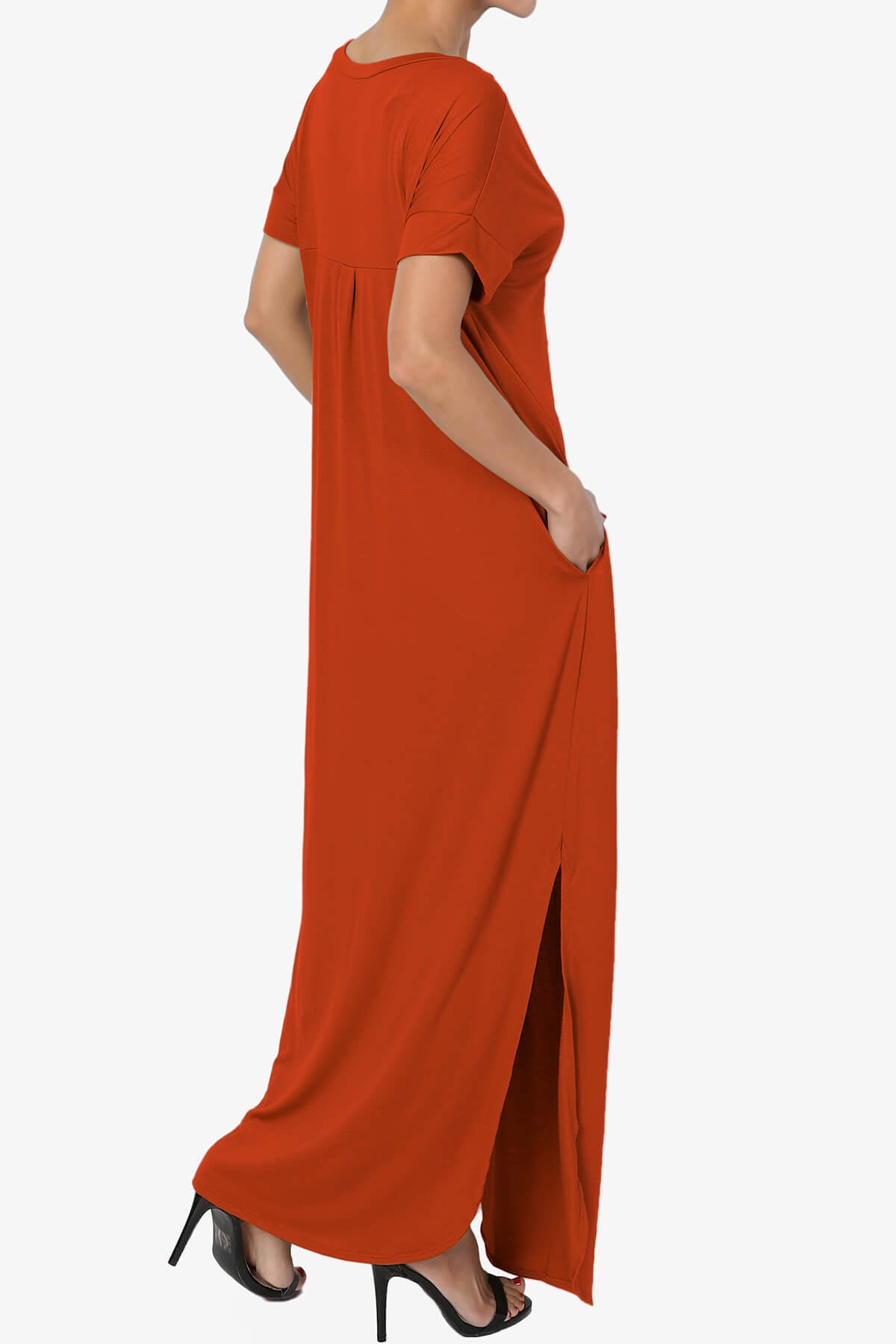 Lunar Pocket T-Shirt Maxi Dress COPPER_4