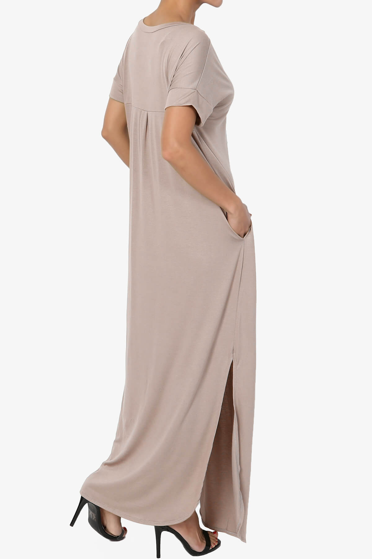 Lunar Pocket T-Shirt Maxi Dress LIGHT MOCHA_4