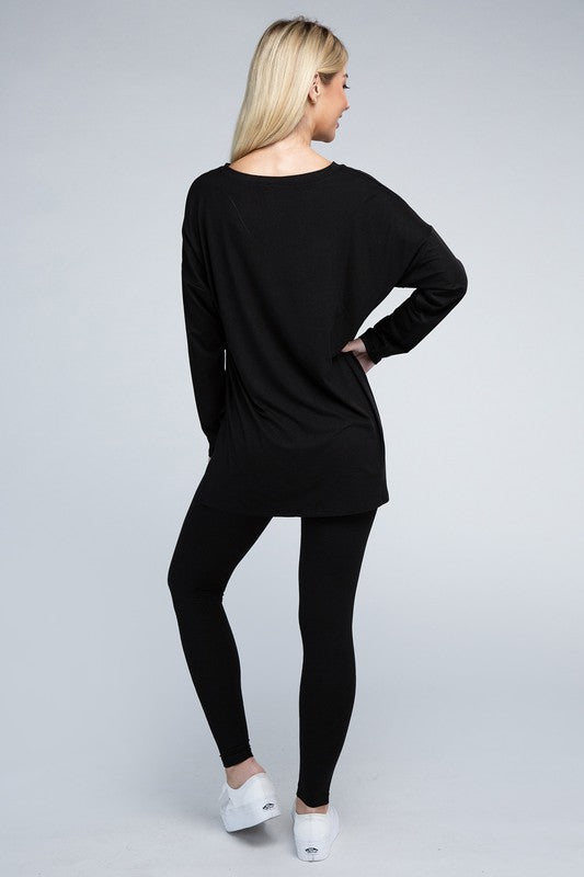 ZENANA Brushed DTY Microfiber Loungewear Set