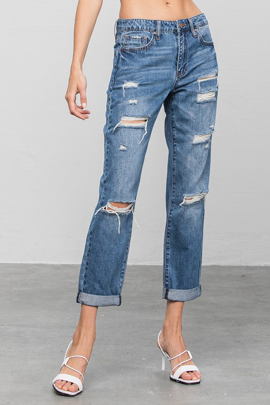 Insane Gene DISTRESSED PREMIUM BOYFRIEND JEANS