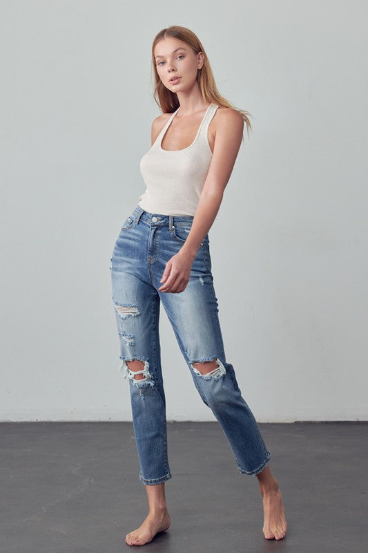 Insane Gene HIGH RISE GIRLFRIEND JEANS