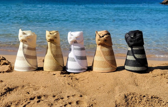 Aili's Corner Marled Stripe Roll up Bow Visor