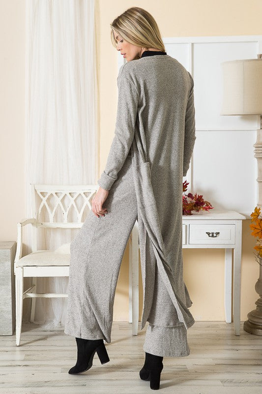 Orange Farm Brushed Rib Pocket Cardigan