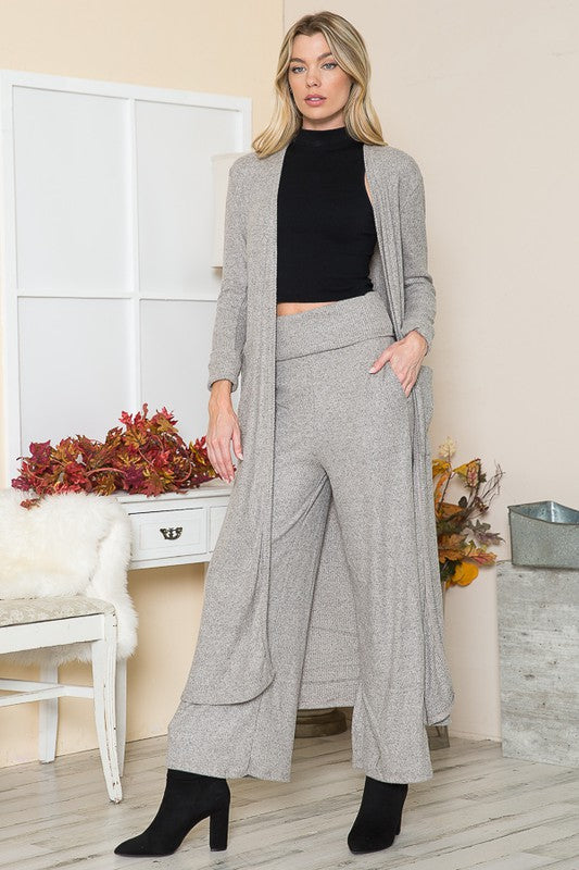 Orange Farm Brushed Rib Pocket Cardigan