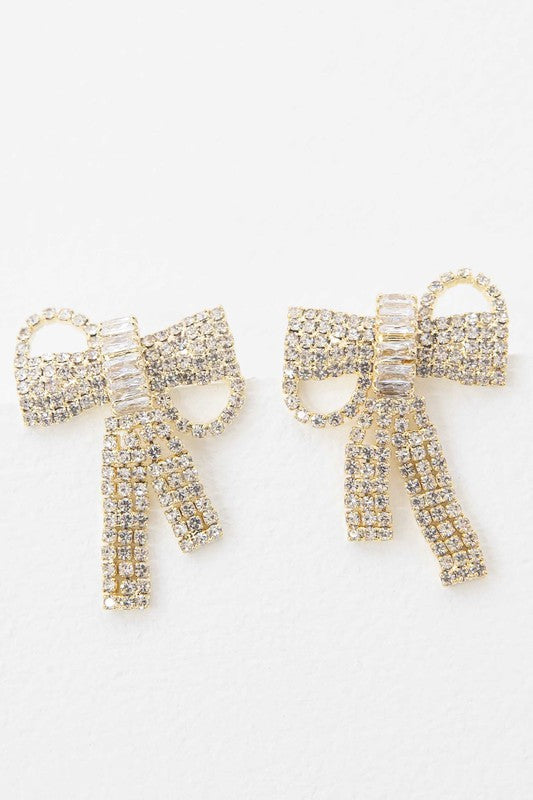 Lovoda Crystal Bow Earrings