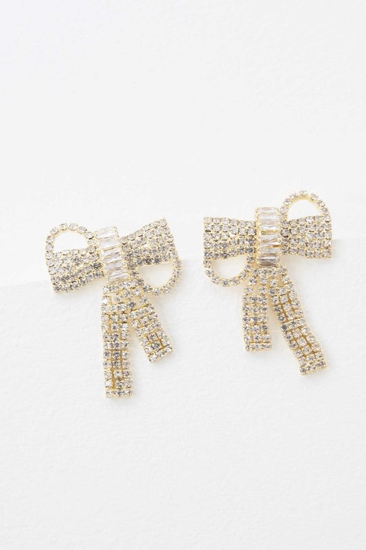 Lovoda Crystal Bow Earrings