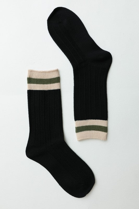Leto Accessories Color Block Socks