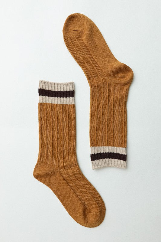 Leto Accessories Color Block Socks