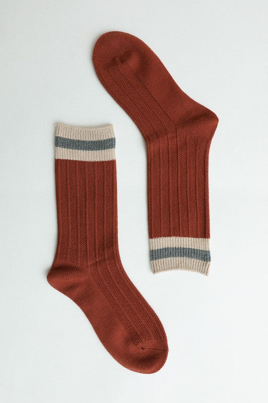 Leto Accessories Color Block Socks