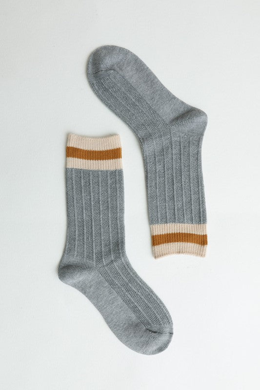 Leto Accessories Color Block Socks