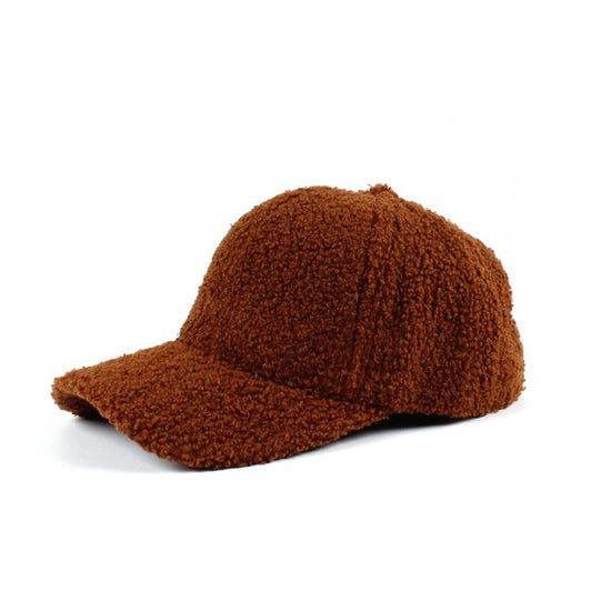Aili's Corner Boucle Sherpa Teddy Bear Knit Ball Cap
