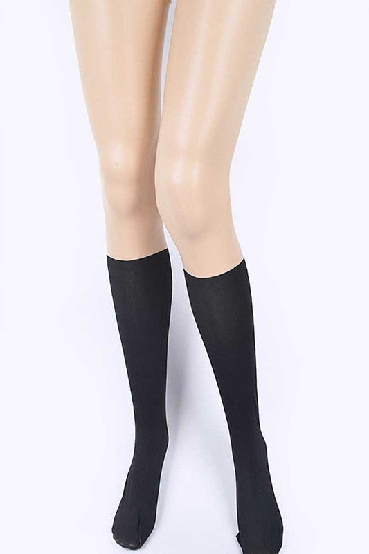 2 Tone Fashion Knee High Socks Tights