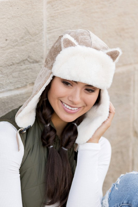 Aili's Corner Kitten Ear Trapper Hat