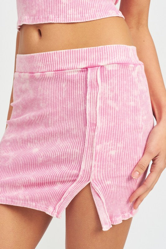 Emory Park GARMENT DYE SKIRT WITH SIDE SLIT