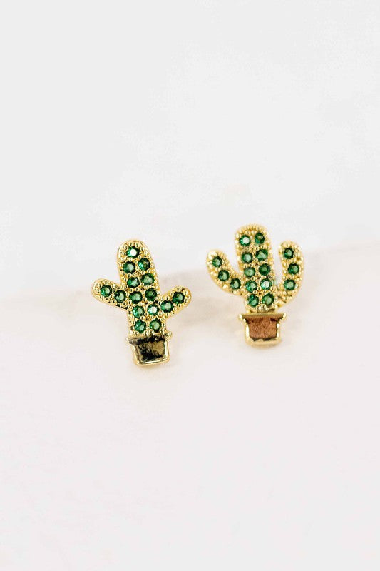Lovoda Mini Cactus Earrings