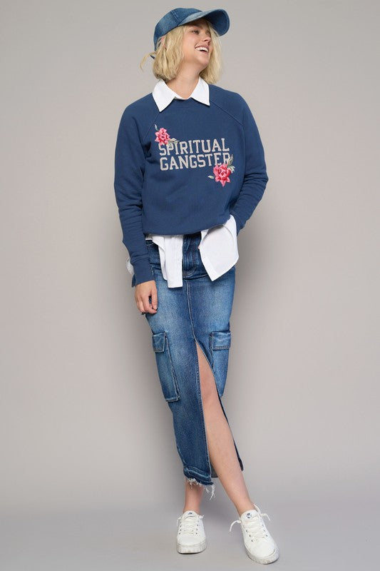 Denim Lab USA CARGO POCKET LONG SKIRT