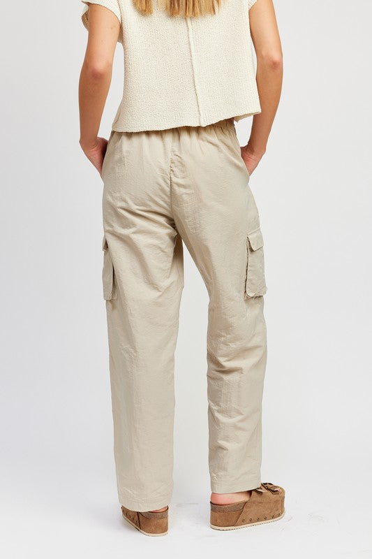 Emory Park STRAIGHT LEG PANTS WITH ELASTIC WAIST BAND