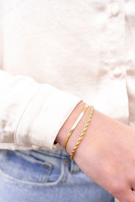 Spiffy & Splendid Luxe Gold Rope Bracelet