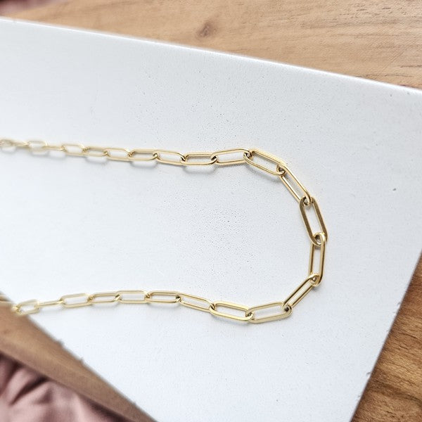 Spiffy & Splendid Luxe Gold Paperclip Chain - 16IN