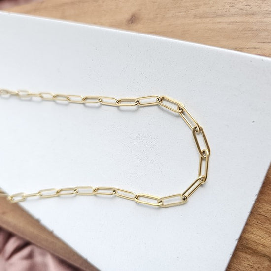 Spiffy & Splendid Luxe Gold Paperclip Chain - 16IN