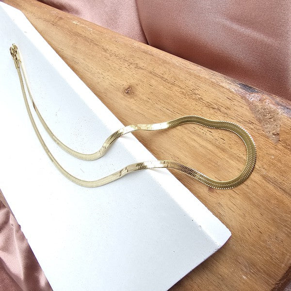 Spiffy & Splendid Luxe Gold Herringbone Chain - 16in