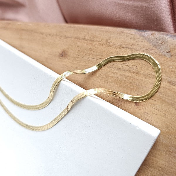 Spiffy & Splendid Luxe Gold Herringbone Chain - 16in