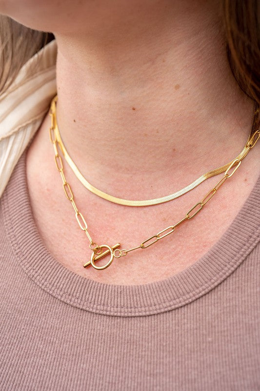 Spiffy & Splendid Luxe Gold Herringbone Chain - 16in