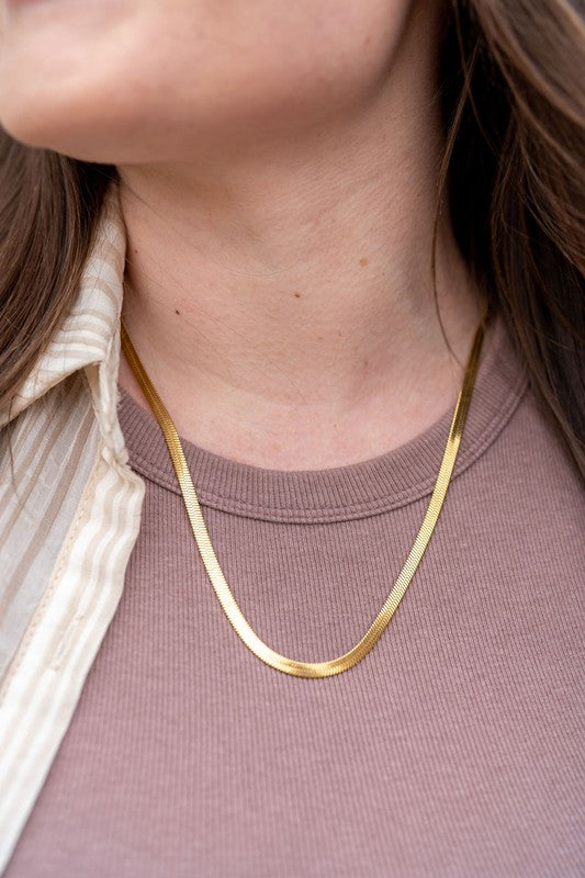 Spiffy & Splendid Luxe Gold Herringbone Chain - 20in