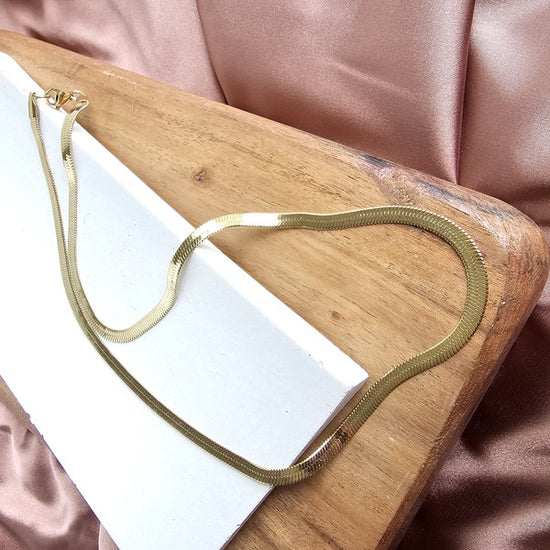 Spiffy & Splendid Luxe Gold Herringbone Chain - 20in