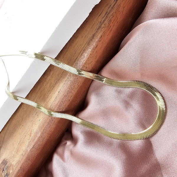 Spiffy & Splendid Luxe Gold Herringbone Chain - 20in