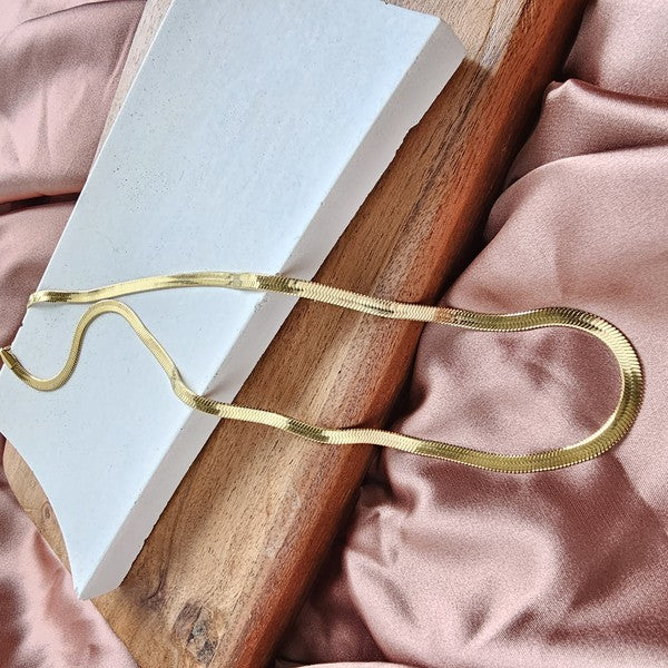 Spiffy & Splendid Luxe Gold Herringbone Chain - 20in