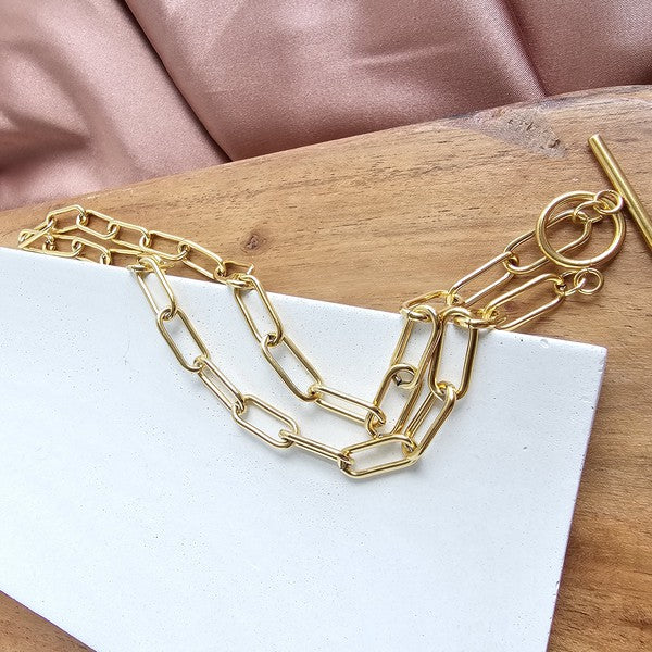Spiffy & Splendid Luxe Gold Chunky Paperclip Chain - 20in