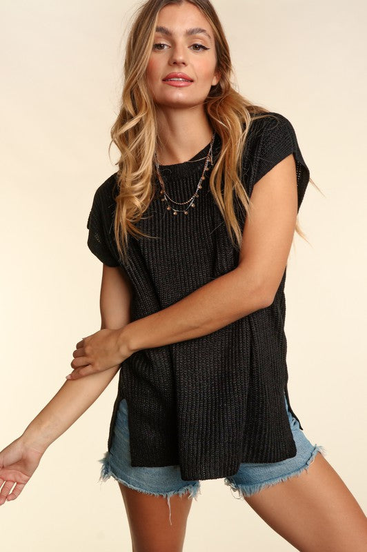 Haptics PLUS DOLMAN OVERSIZED SWEATER KNIT TOP WITH POCKET