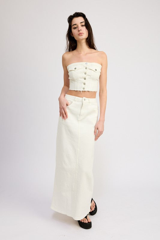 Emory Park MAXI PENCIL SKIRT WITH BACK SLIT