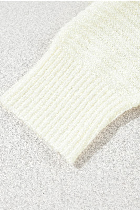 SHEWIN Colorblock V Neck Side Slits Sweater