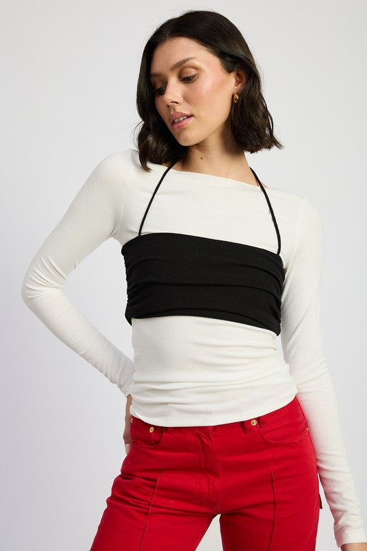 Emory Park LAYERED LONG SLEEVE Top
