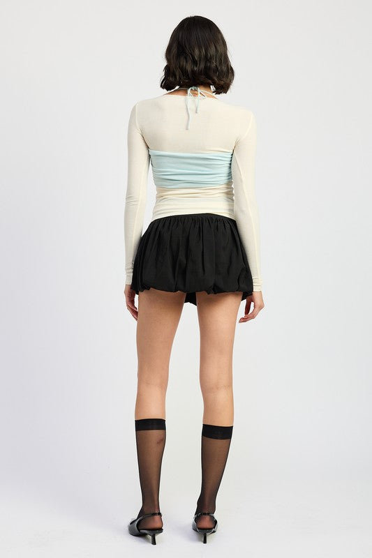 Emory Park LAYERED LONG SLEEVE Top