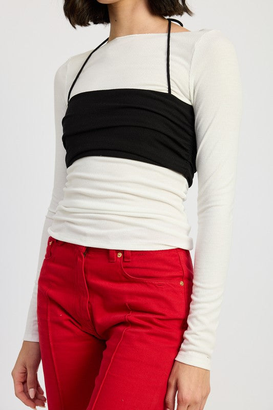 Emory Park LAYERED LONG SLEEVE Top