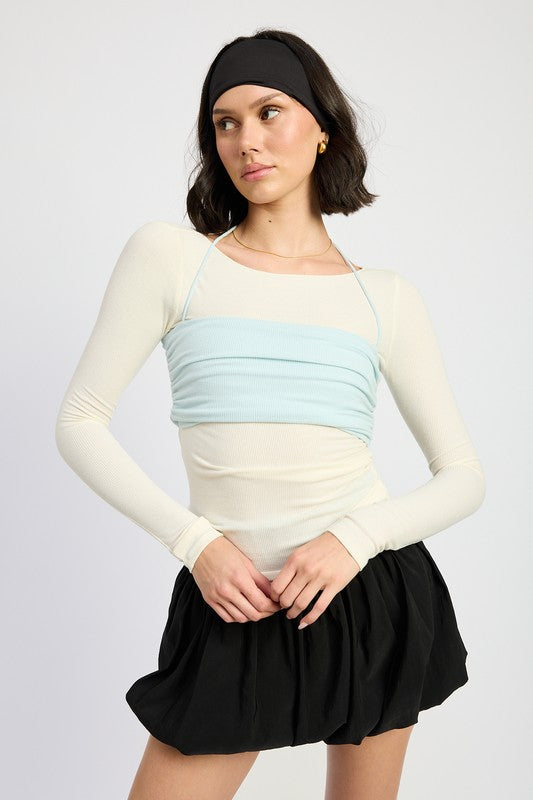 Emory Park LAYERED LONG SLEEVE Top