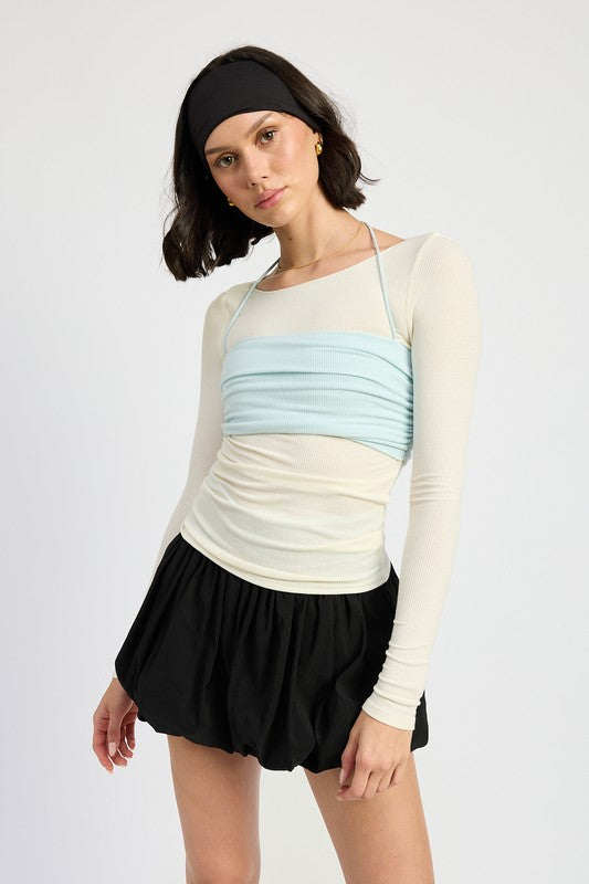 Emory Park LAYERED LONG SLEEVE Top