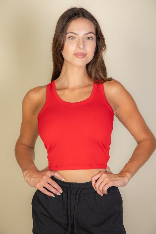 Capella Ribbed Crop Tank Top