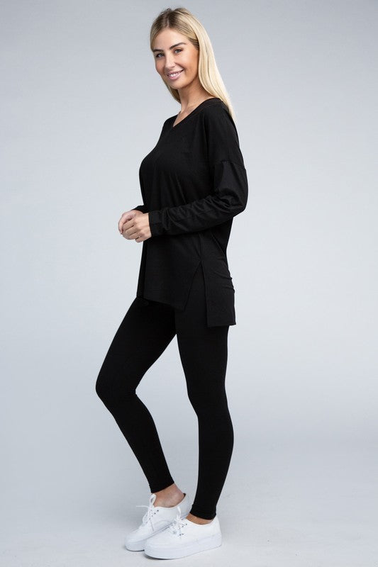 ZENANA Brushed DTY Microfiber Loungewear Set
